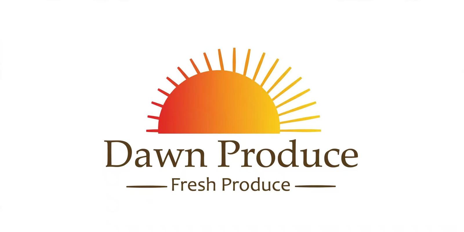 Dawn Produce sunrise logo · Dawn Produce 日出标志